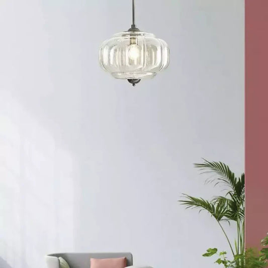 Artemis Vintage Antique Brass Glass Ceiling Light